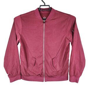 Boys Burgundy Wonder Nation Bomber Jacket Full Zip Long Sleeve Youth Size XXL 18